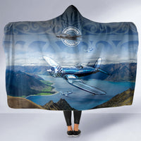 New Zealand Wanaka Air Show Hooded Blanket With Maori Pattern LT05 - Polynesian Pride