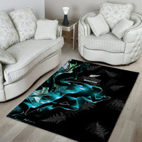 New Zealand Marathon Area Rug Silver Fern Paua Shell Simple Style