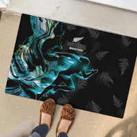 New Zealand Marathon Rubber Doormat Silver Fern Paua Shell Simple Style
