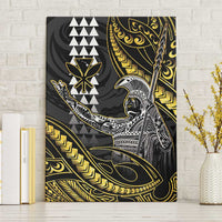 Hawaii King Kamehameha The Great Canvas Wall Art Gold Tribal Tattoo LT05 Without Frame Gold - Polynesian Pride