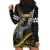 Hawaii King Kamehameha The Great Hoodie Dress Gold Tribal Tattoo