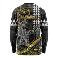 Hawaii King Kamehameha The Great Long Sleeve Shirt Gold Tribal Tattoo