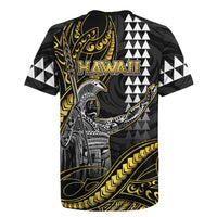 Hawaii King Kamehameha The Great Rugby Jersey Gold Tribal Tattoo