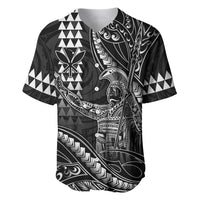 Hawaii King Kamehameha The Great Baseball Jersey Black Tribal Tattoo