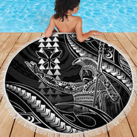 Hawaii King Kamehameha The Great Beach Blanket Black Tribal Tattoo LT05 - Polynesian Pride