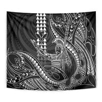 Hawaii King Kamehameha The Great Tapestry Black Tribal Tattoo