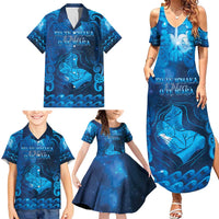 Personalised New Zealand Mother's Day Family Matching Summer Maxi Dress and Hawaiian Shirt Ko Te Whaea Te Takere O Te Waka