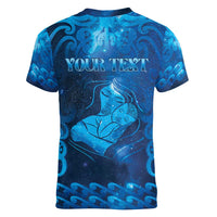 Personalised New Zealand Mother's Day Women V-Neck T-Shirt Ko Te Whaea Te Takere O Te Waka