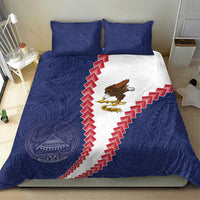 American Samoa Eagle Bedding Set Polynesian Tribal Pattern Curve Style