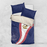 American Samoa Eagle Bedding Set Polynesian Tribal Pattern Curve Style