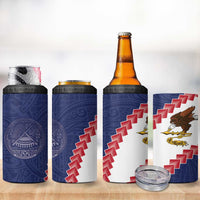 American Samoa Eagle 4 in 1 Can Cooler Tumbler Polynesian Tribal Pattern Curve Style LT05 - Polynesian Pride