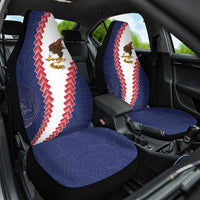 American Samoa Eagle Car Seat Cover Polynesian Tribal Pattern Curve Style