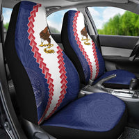 American Samoa Eagle Car Seat Cover Polynesian Tribal Pattern Curve Style
