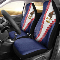 American Samoa Eagle Car Seat Cover Polynesian Tribal Pattern Curve Style