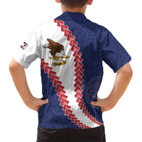 American Samoa Eagle Family Matching Summer Maxi Dress and Hawaiian Shirt Polynesian Tribal Pattern Curve Style LT05 - Polynesian Pride