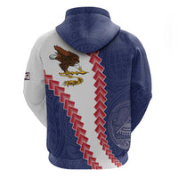 American Samoa Eagle Hoodie Polynesian Tribal Pattern Curve Style
