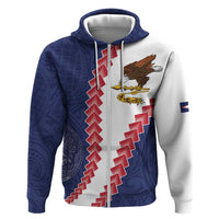 American Samoa Eagle Hoodie Polynesian Tribal Pattern Curve Style