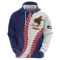 American Samoa Eagle Hoodie Polynesian Tribal Pattern Curve Style