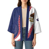 American Samoa Eagle Kimono Polynesian Tribal Pattern Curve Style LT05 - Polynesian Pride