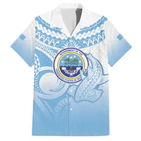 Micronesia Constitution Day Family Matching Tank Maxi Dress and Hawaiian Shirt Polynesian Tribal Tattoo Simple Style