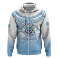 Micronesia Constitution Day Zip Hoodie Polynesian Tribal Tattoo Simple Style