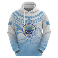 Micronesia Constitution Day Zip Hoodie Polynesian Tribal Tattoo Simple Style