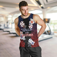Wallis and Futuna Uvea Men Tank Top Victory Day With Frangipani