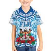 Personalised Fiji Ratu Sir Lala Sukuna Day Family Matching Puletasi and Hawaiian Shirt Hibiscus Tapa Pattern