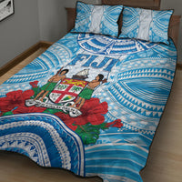 Fiji Ratu Sir Lala Sukuna Day Quilt Bed Set Hibiscus Tapa Pattern