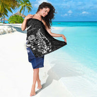 New Zealand And Scotland Rugby Sarong Maori Tiki With Thistle Together