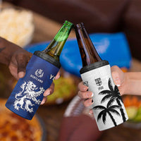 Fiji And Scotland Rugby Custom 4 in 1 Can Cooler Tumbler Fijian Palm Tree With Thistle Together