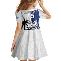 Fiji And Scotland Rugby Custom Family Matching Off Shoulder Maxi Dress and Hawaiian Shirt Fijian Palm Tree With Thistle Together