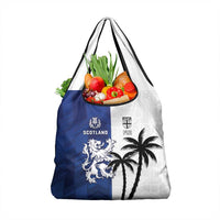 Fiji And Scotland Rugby Grocery Bag Fijian Palm Tree With Thistle Together