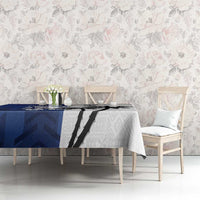 Fiji And Scotland Rugby Tablecloth Fijian Palm Tree With Thistle Together