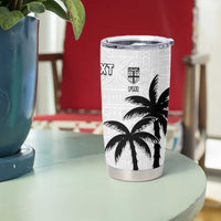 Fiji And Scotland Rugby Custom Tumbler Cup Fijian Palm Tree With Thistle Together LT05 - Polynesian Pride