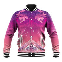 New Zealand Matariki Baseball Jacket Maori Marae Purple Galaxy