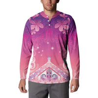 New Zealand Matariki Button Sweatshirt Maori Marae Purple Galaxy LT05 - Polynesian Pride