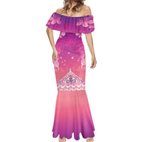 New Zealand Matariki Mermaid Dress Maori Marae Purple Galaxy