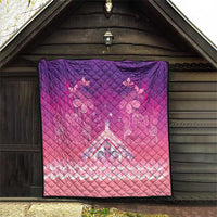 New Zealand Matariki Quilt Maori Marae Purple Galaxy