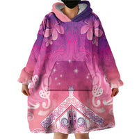 New Zealand Matariki Wearable Blanket Hoodie Maori Marae Purple Galaxy