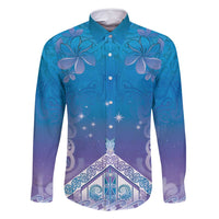 New Zealand Matariki Family Matching Summer Maxi Dress and Hawaiian Shirt Maori Marae Cyan Galaxy