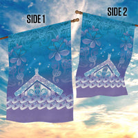 New Zealand Matariki Garden Flag Maori Marae Cyan Galaxy