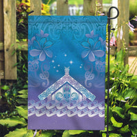 New Zealand Matariki Garden Flag Maori Marae Cyan Galaxy