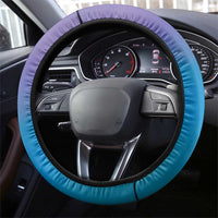 New Zealand Matariki Steering Wheel Cover Maori Marae Cyan Galaxy