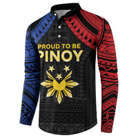 Philippines Independence Day Button Sweatshirt Proud To Be Pinoy