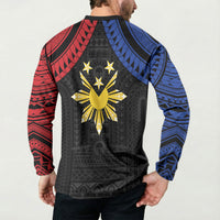 Philippines Independence Day Button Sweatshirt Proud To Be Pinoy