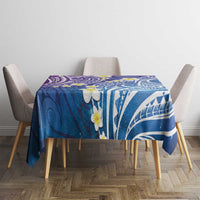Plumeria With Galaxy Polynesian Tattoo Pattern Tablecloth