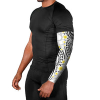 Plumeria With White Polynesian Tattoo Pattern Arm Sleeves LT05 - Polynesian Pride