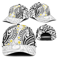 Plumeria With White Polynesian Tattoo Pattern Classic Cap LT05 - Polynesian Pride