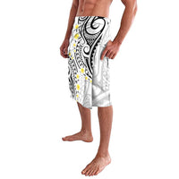 Plumeria With White Polynesian Tattoo Pattern Lavalava
